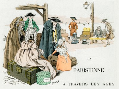 A mulher parisiense através dos tempos, século XVIII, c1880-1950. de Ferdinand Sigismund Bac