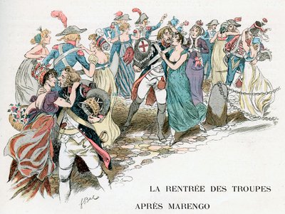 O retorno das tropas francesas de Marengo, 1800, c1870-1950 de Ferdinand Sigismund Bac