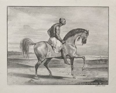 Africano a cavalo, 1823. de Ferdinand Victor Eugene Delacroix