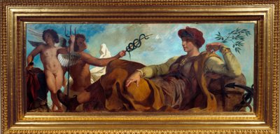 Alegoria da Indústria de Pintura por Eugene Delacroix (1798-1863) de Ferdinand Victor Eugene Delacroix