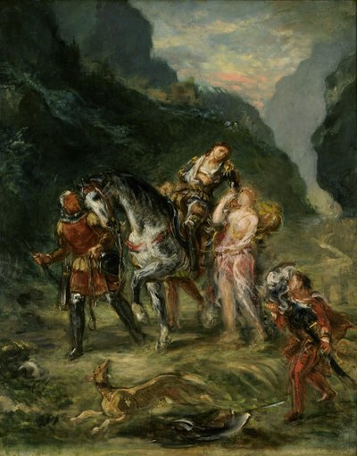 Angélica e o ferido Medoro, ca 1860 de Ferdinand Victor Eugene Delacroix