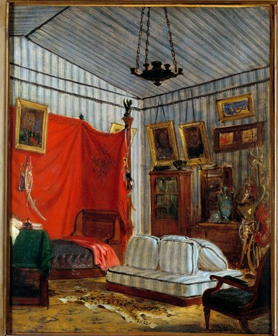 Apartamento do Conde de Mornay Pintura de Eugene Delacroix (1798-1863) 1833 Sol. 0,41x0,32 m de Ferdinand Victor Eugene Delacroix