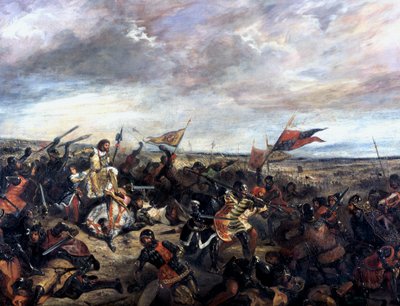 Batalha de Poitiers 1356, 1830 de Ferdinand Victor Eugene Delacroix