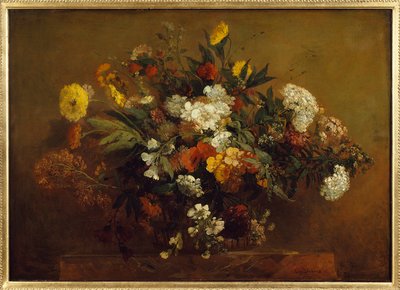 Um ramo de flores. Pintura de Eugene Delacroix (1798-1863) de Ferdinand Victor Eugene Delacroix