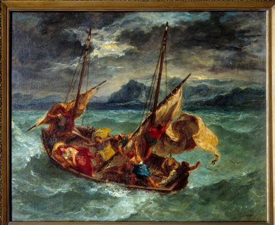 Cristo no Lago Generaseth (Genesareth). Pintura de Eugene Delacroix (1798-1863) de Ferdinand Victor Eugene Delacroix