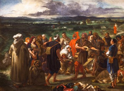 Comediantes ou palhaços árabes de Ferdinand Victor Eugene Delacroix