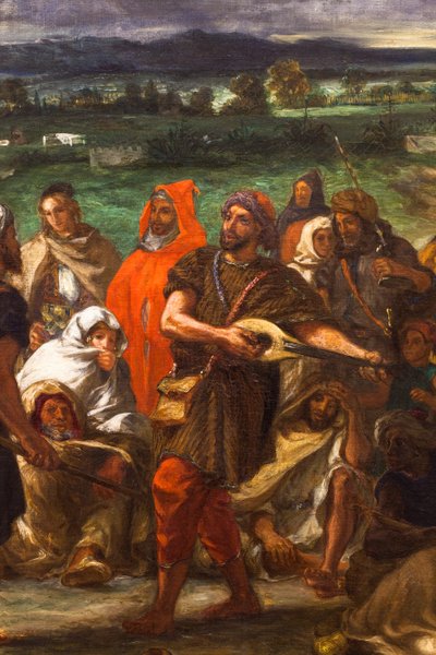Comediantes ou palhaços árabes de Ferdinand Victor Eugene Delacroix