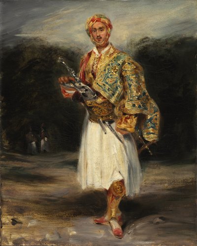 Conde Demetrius de Palatiano em traje de Suliot, não datado (óleo sobre tela) de Ferdinand Victor Eugene Delacroix