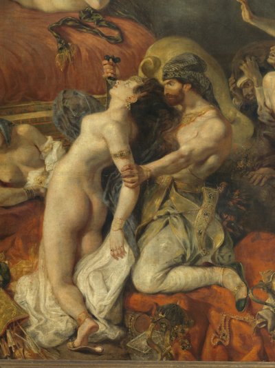 Detalhe: Morte de Sardanapale de Ferdinand Victor Eugene Delacroix
