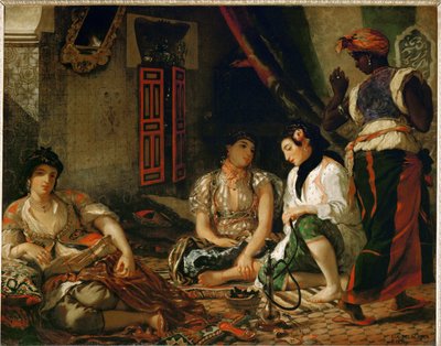 As mulheres de Argel no seu apartamento - ... de Ferdinand Victor Eugene Delacroix