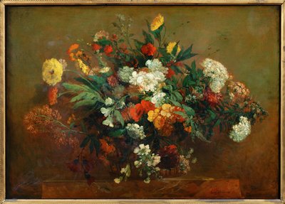 Flores (pintura sobre tela) de Ferdinand Victor Eugene Delacroix
