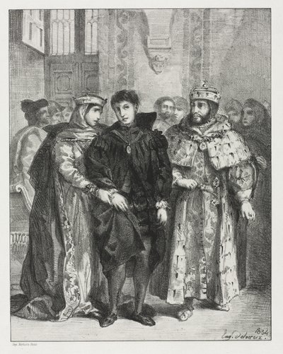 Hamlet, 1834. de Ferdinand Victor Eugene Delacroix