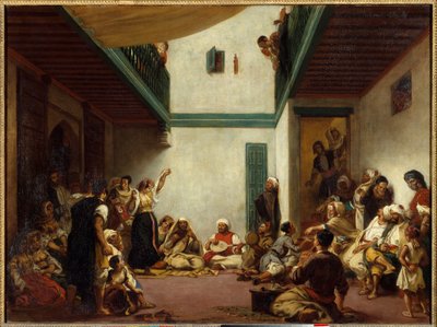 Casamento judeu em Marrocos. Pintura de Eugene Delacroix (1798-1863) de Ferdinand Victor Eugene Delacroix