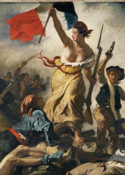 28 de julho de 1830; A liberdade guia os povos ... de Ferdinand Victor Eugene Delacroix