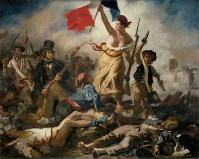 28 de julho de 1830; A liberdade guia os povos ... de Ferdinand Victor Eugene Delacroix
