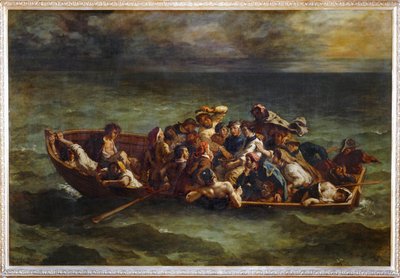 Le Naufrage de Don Juan - O Naufrágio de Don Juan. Salão de 1841 ... de Ferdinand Victor Eugene Delacroix