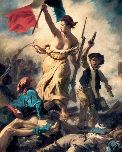 Liberty Leading the People, 28 de Julho de 1830, c.1830-31 (detalhe) (óleo sobre tela) de Ferdinand Victor Eugene Delacroix