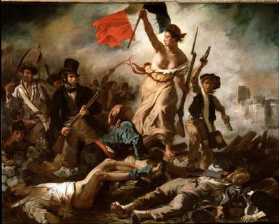 A liberdade guiando o povo (óleo sobre tela de Ferdinand Victor Eugene Delacroix