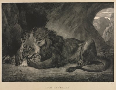 Leão de Atlas, 1829. de Ferdinand Victor Eugene Delacroix