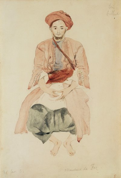 Comerciante de Fez, c.1832 de Ferdinand Victor Eugene Delacroix