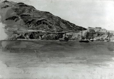 Mers El-Kebir, Argélia (wc no papel) (foto do bw) de Ferdinand Victor Eugene Delacroix