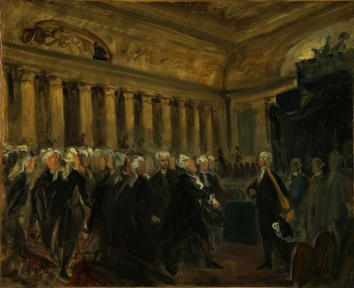 Mirabeau confronta o esboço do Marquês de Dreux-Brézé, 1831 de Ferdinand Victor Eugene Delacroix