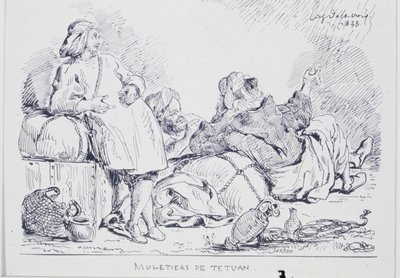 Mula-motoristas de Tetuán, 1833 de Ferdinand Victor Eugene Delacroix