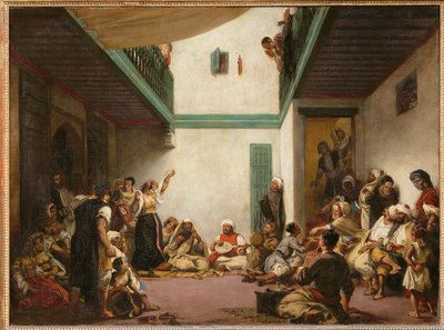 Casamento judeu em Marrocos ... de Ferdinand Victor Eugene Delacroix