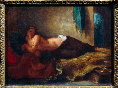 Odalisco. Pintura de Eugene Delacroix (1798-1863) de Ferdinand Victor Eugene Delacroix
