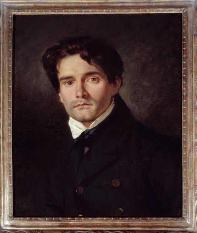 Retrato do pintor Louis Riesener de Ferdinand Victor Eugene Delacroix