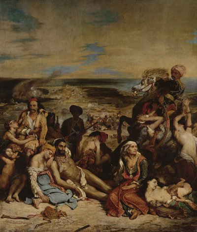 Cenas do Massacre de Chios, 1822 de Ferdinand Victor Eugene Delacroix
