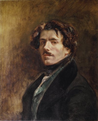 Auto-Retrato - óleo sobre tela de Ferdinand Victor Eugene Delacroix