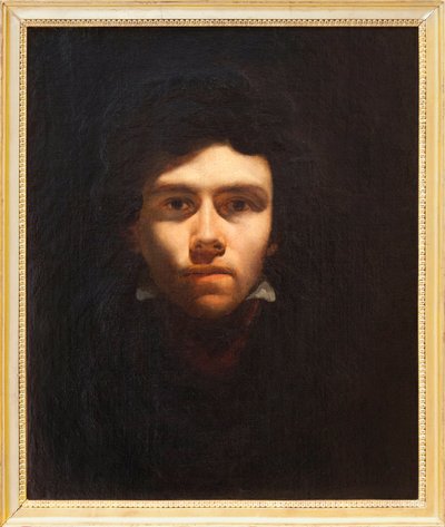 Auto-retrato presumido por Eugene Delacroix (1798-1863), pintor francês - Pintura atribuída a Delacroix - Fotografia, KIM Youngtae, Rouen, Musee des Beaux Art de Rouen de Ferdinand Victor Eugene Delacroix