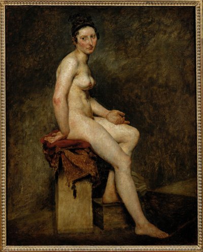 Sentado nu, também chamado Mlle ... de Ferdinand Victor Eugene Delacroix