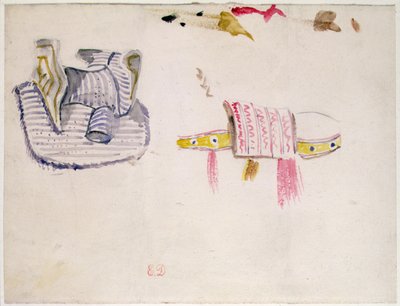 Estudos de selas árabes, c.1832 (aquarela) de Ferdinand Victor Eugene Delacroix