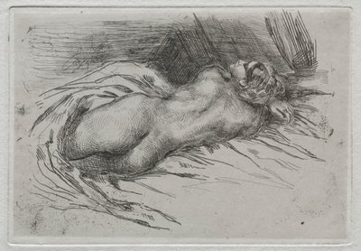 Estudo de uma mulher vista de trás, 1833. de Ferdinand Victor Eugene Delacroix