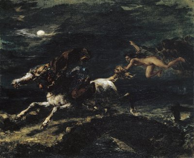 Tam O&39;Shanter Perseguido pelas Bruxas, 1849 de Ferdinand Victor Eugene Delacroix