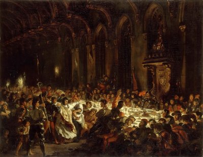 O assassinato do bispo de Liège de Ferdinand Victor Eugene Delacroix