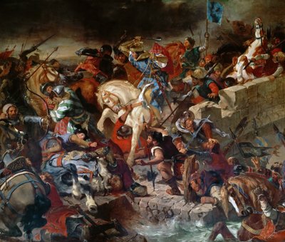 A Batalha de Taillebourg, 21 de julho de 1242 de Ferdinand Victor Eugene Delacroix