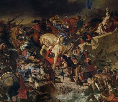 A Batalha de Taillebourg, 21 de julho de 1242 de Ferdinand Victor Eugene Delacroix