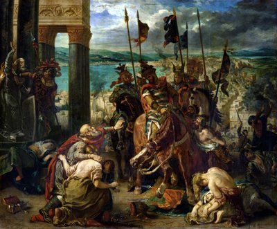 A entrada dos cruzados em Constantinopla de Ferdinand Victor Eugene Delacroix