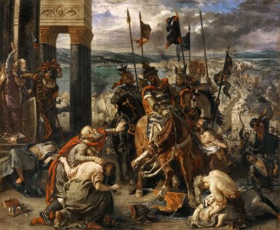 A entrada dos cruzados em Constantinopla de Ferdinand Victor Eugene Delacroix