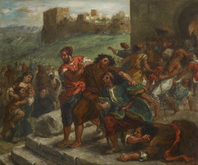 Os fanáticos de Tânger, 1857 de Ferdinand Victor Eugene Delacroix