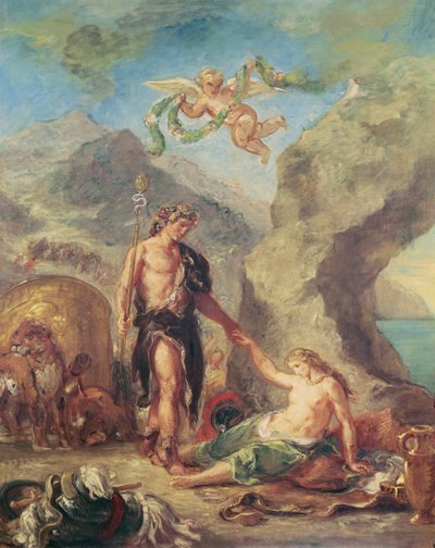 As quatro estações. Outono: Baco e Ariadne, 1862 de Ferdinand Victor Eugene Delacroix