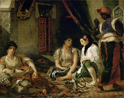 As mulheres de Argel em seu apartamento de Ferdinand Victor Eugene Delacroix