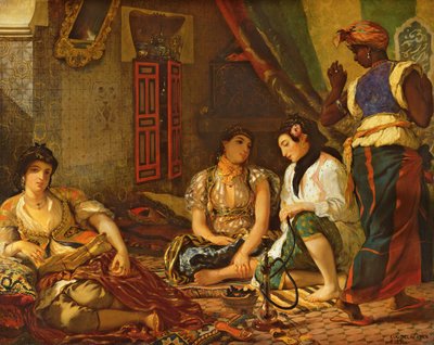 As mulheres de Argel em seu apartamento de Ferdinand Victor Eugene Delacroix