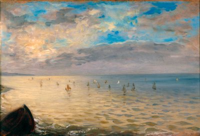 O mar visto das alturas de Dieppe. Pintura de Eugene Delacroix (1798-1863) de Ferdinand Victor Eugene Delacroix