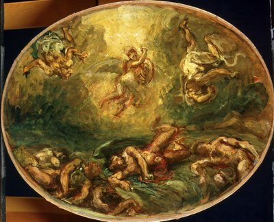 Triunfo de São Miguel de Ferdinand Victor Eugene Delacroix