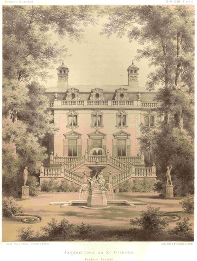 Berlin Jagdschloss Glienicke vista frontal de Ferdinand von Arnim