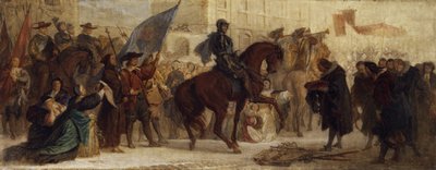 Entrada de Maximiliano I em Praga após a vitória na Montanha Branca em 1620 de Ferdinand von Piloty